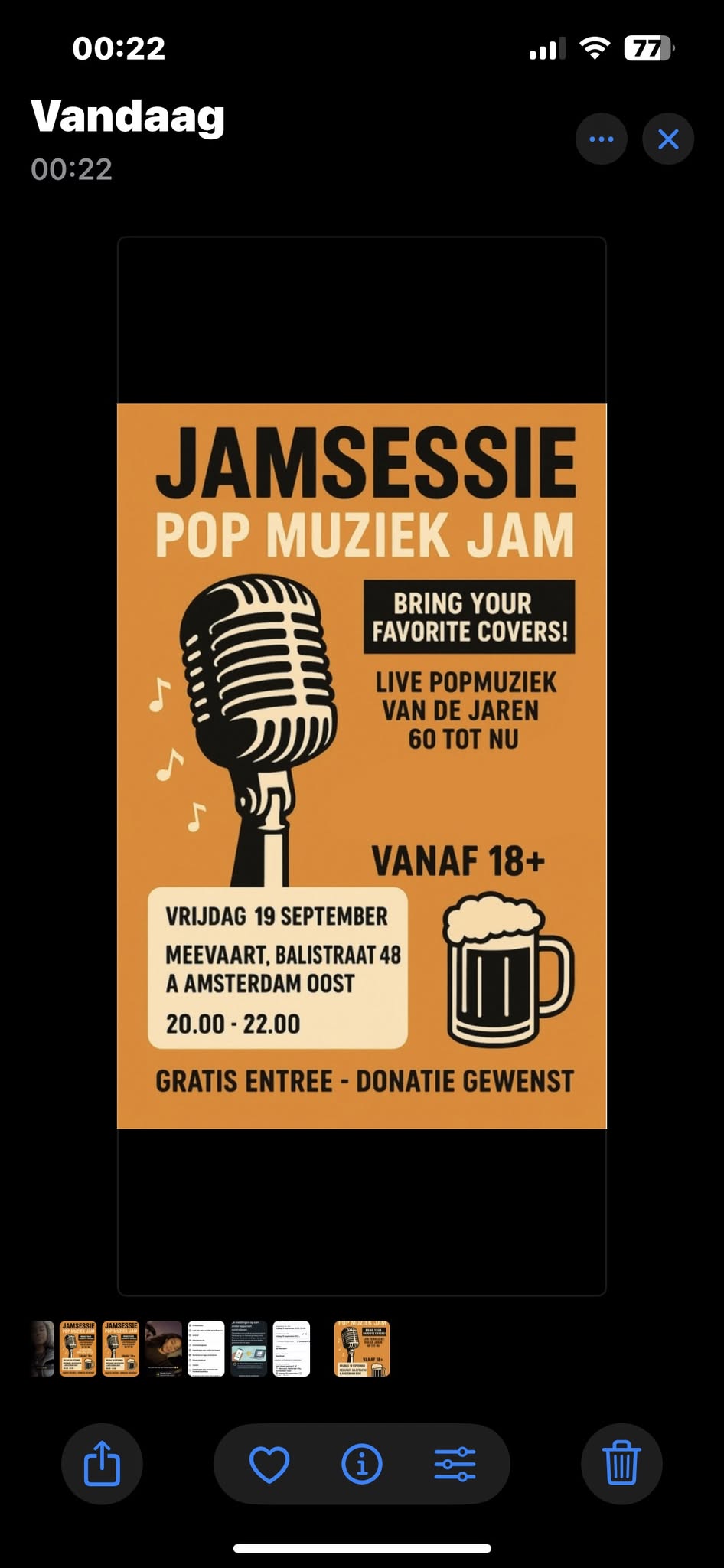 Jampot jamsessie vrijdag 19 september Meevaart