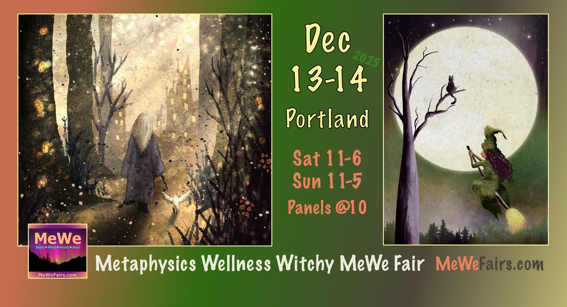 Metaphysics Wellness Witchy MeWe Fair + Special Events, 75 Booths / 25 Talks, in Portland