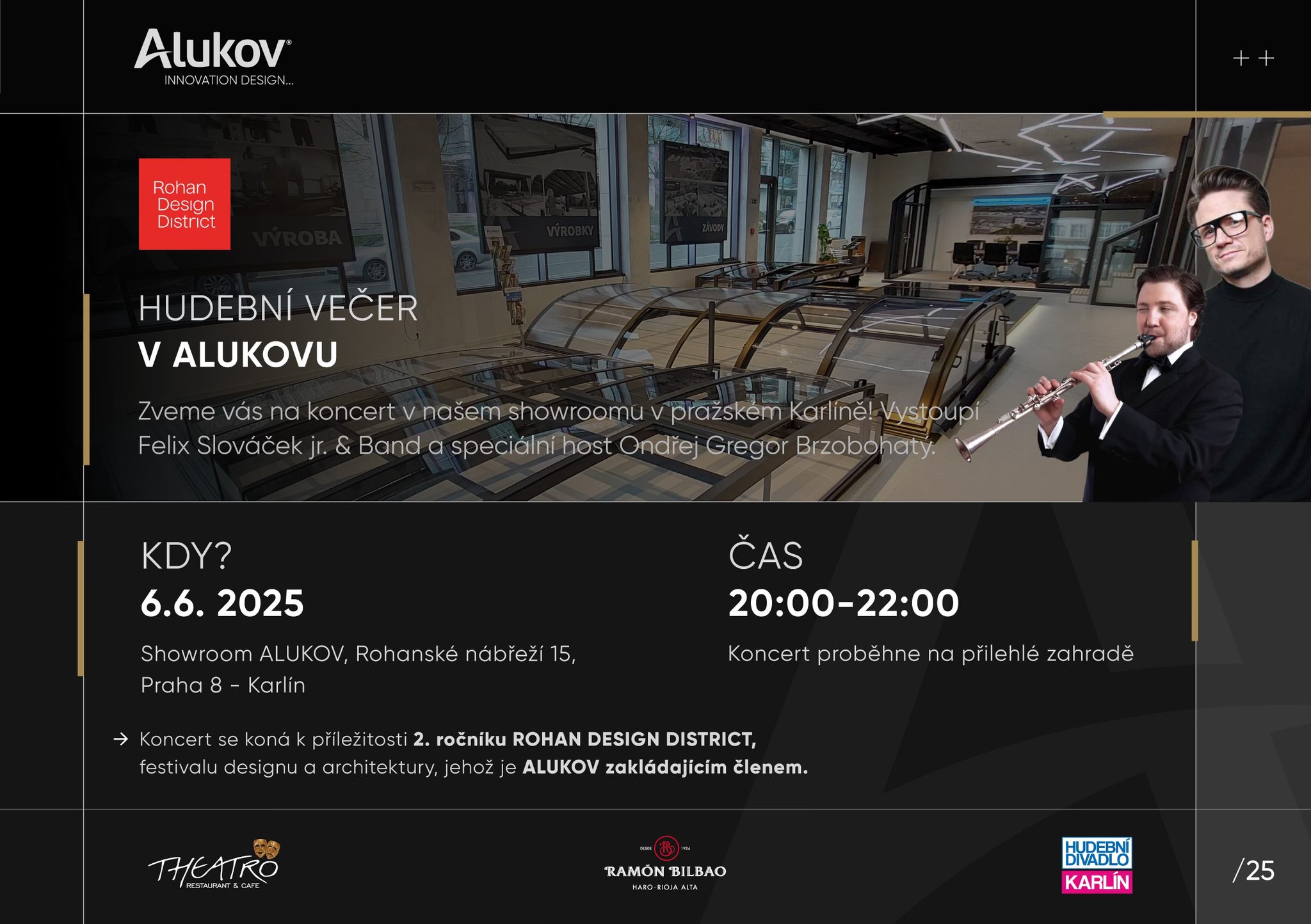 Hudební večer s Felixem Slováčkem jr. & Ondřejem Gregorem Brzobohatým v Alukovu