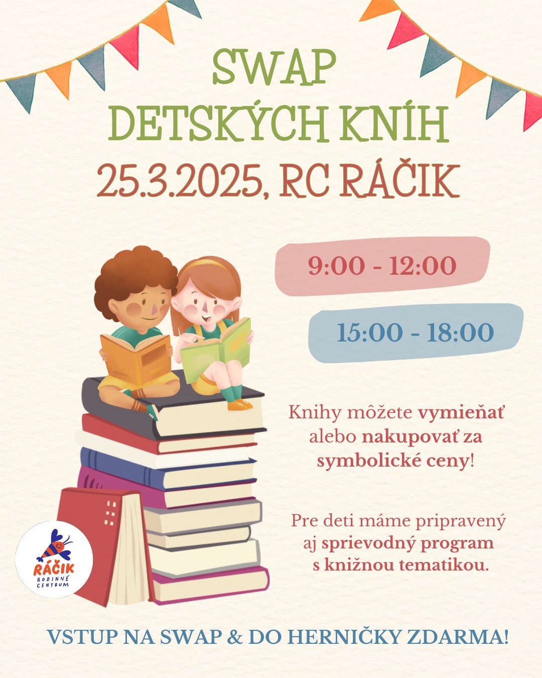 SWAP - výmena detských kníh v RC Ráčik
