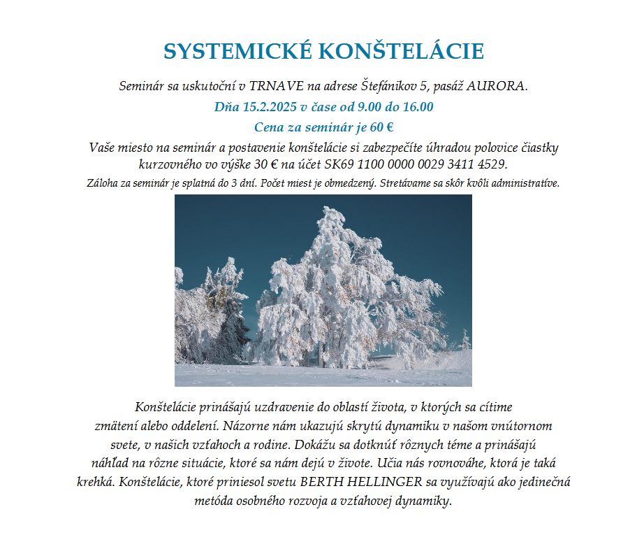 SYSTEMICKÉ KONŠTELÁCIE