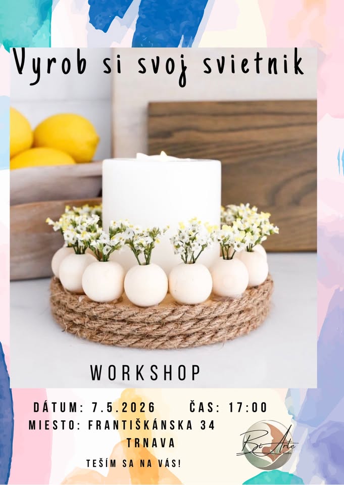 Workshop - vytvor si svoj svietnik
