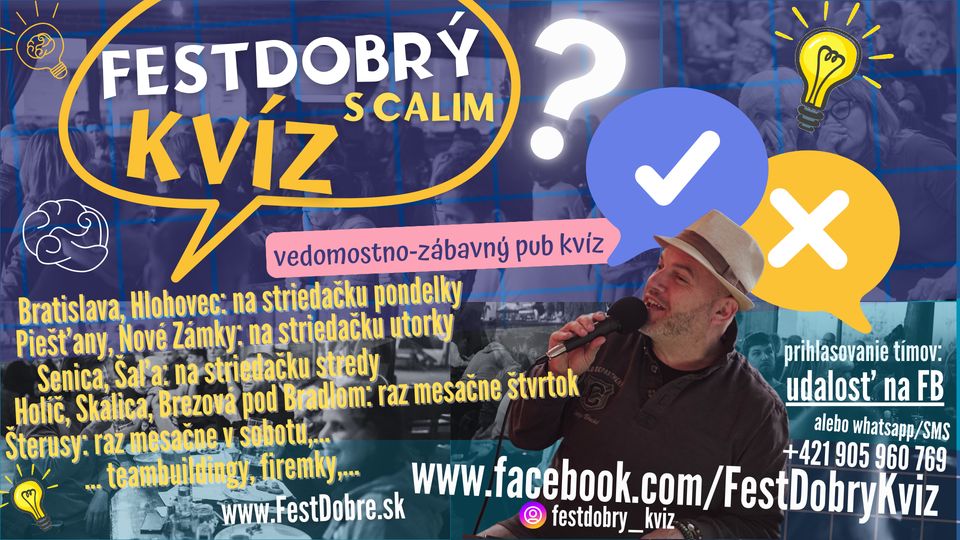 FestDobrýKvíz s Calim vo Wyware / Holíč / štvrtok 21. novembra 2024 o 19:00 / Zimná liga /