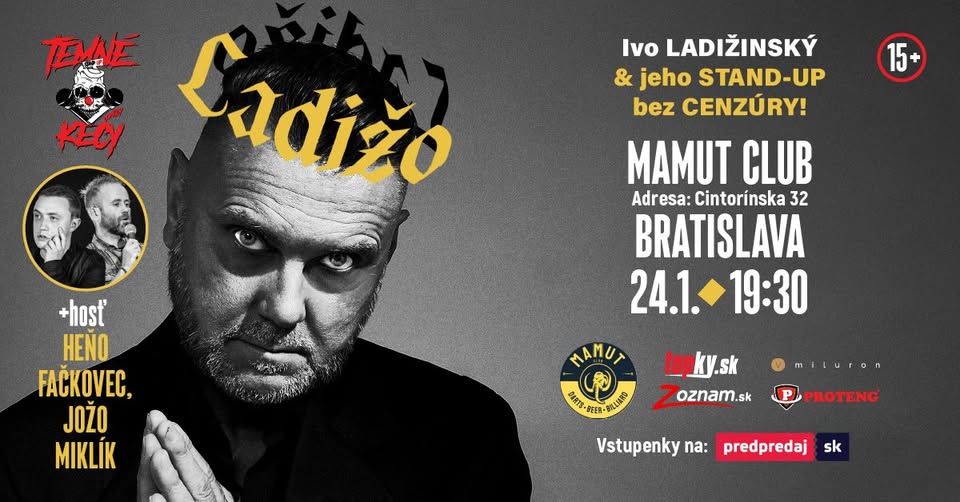 Ivo Ladižinský standup v Mamut Club Bratislava