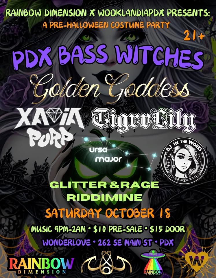 PDX Bass Witches: Pre-Halloween Costume Party!