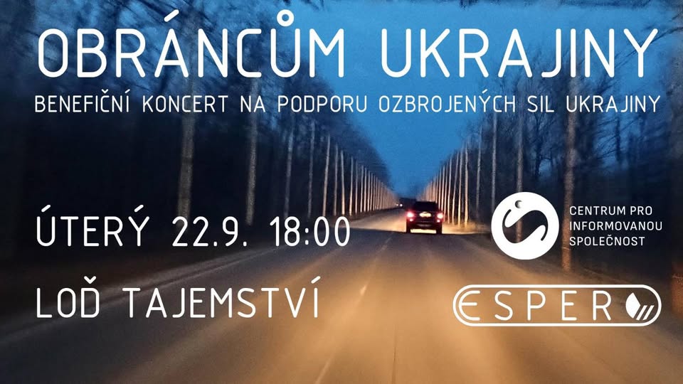 OBRÁNCŮM UKRAJINY:  Benefiční koncert na podporu Ozbrojených sil Ukrajiny