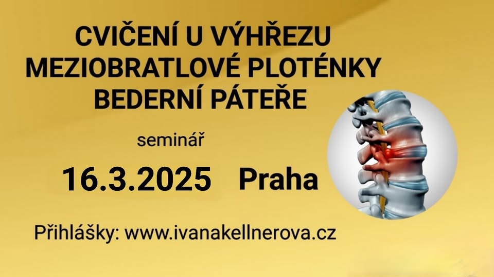 CVIČENÍ U VÝHŘEZU MEZIOBRATLOVÉ PLOTÉNKY BEDERNÍ PÁTEŘE