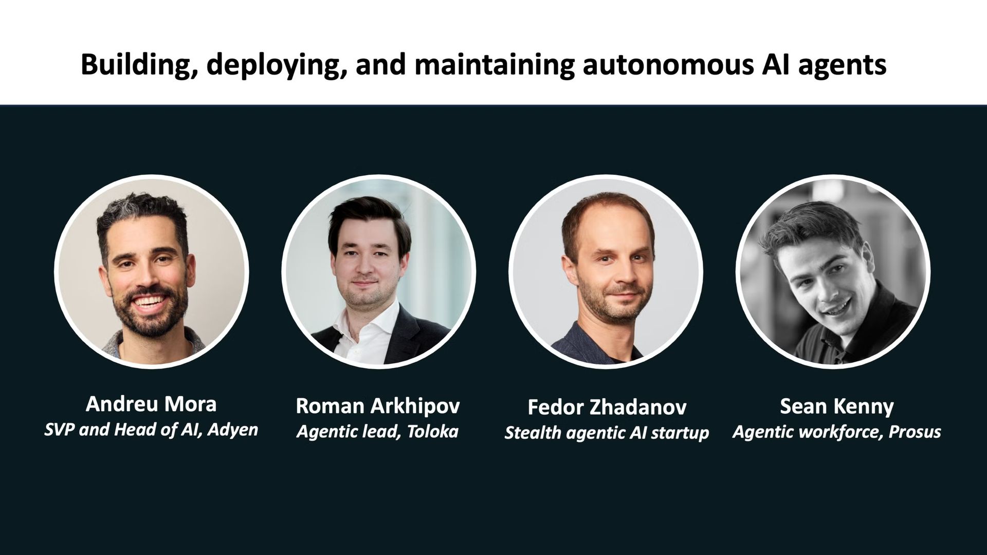 October meetup: building/deploying/maintaining agentic AI and autonomous agents