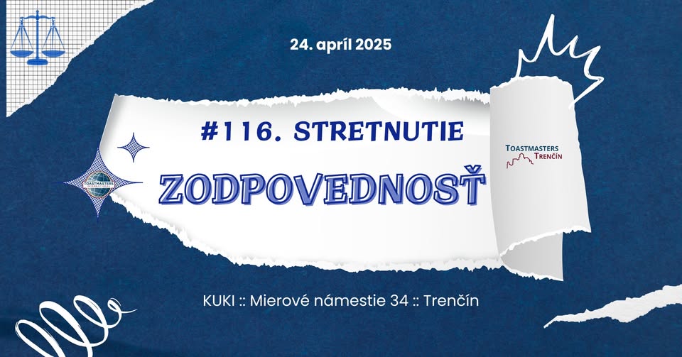 #116. stretnutie klubu Toastmasters Trenčín