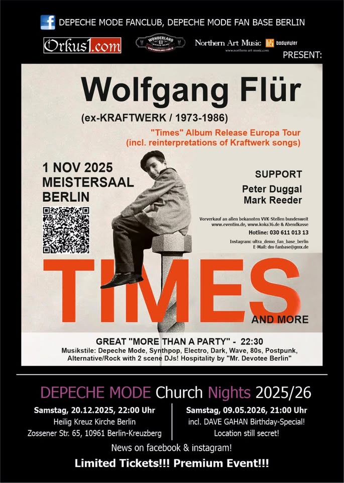 Wolfgang Flür live (ex-KRAFTWERK) & Support!