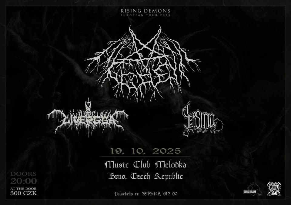 Rising Demons European Tour 2025: Aggrevil, Yersinia, Livergga @Brno, Czech Republic