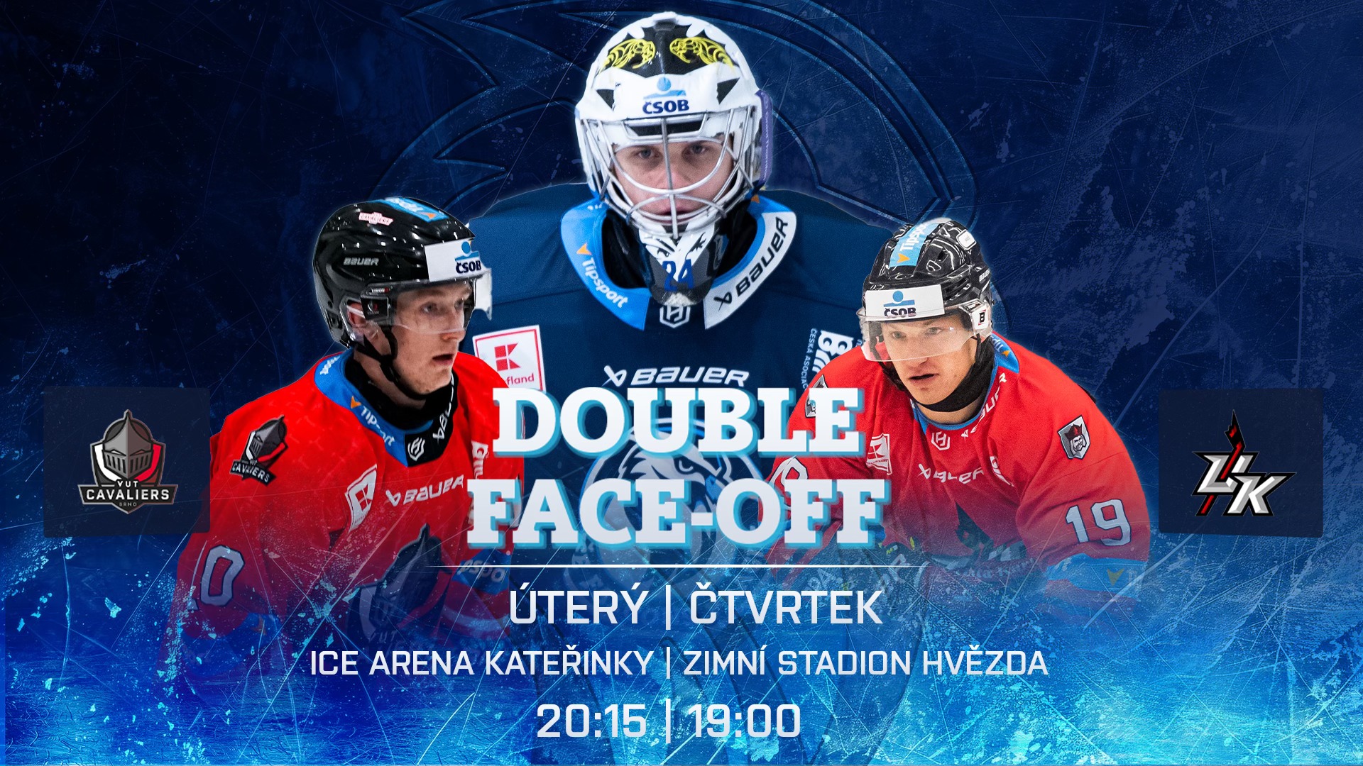DOUBLE FACE-OFF | VŠE Falcons Prague vs. VUT Cavaliers Brno, VŠE Falcons Prague vs. UK Kings Prague