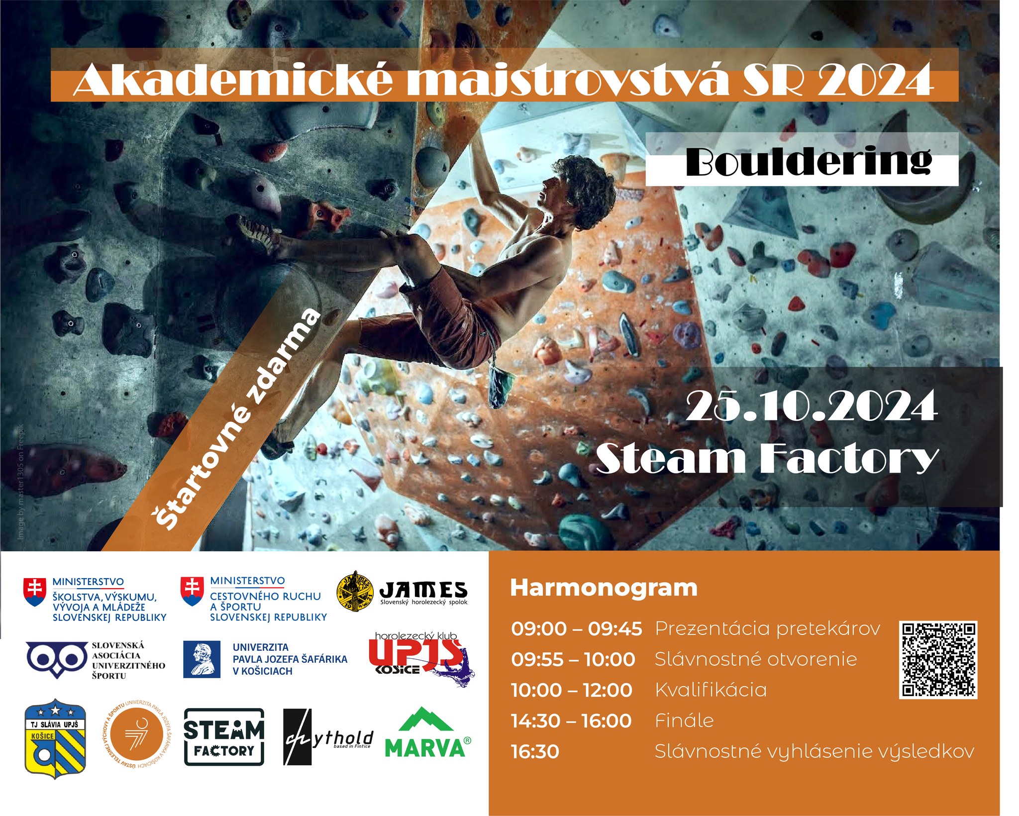AKADEMICKÉ MAJSTROVSTVÁ SR 2024 v Boulderingu