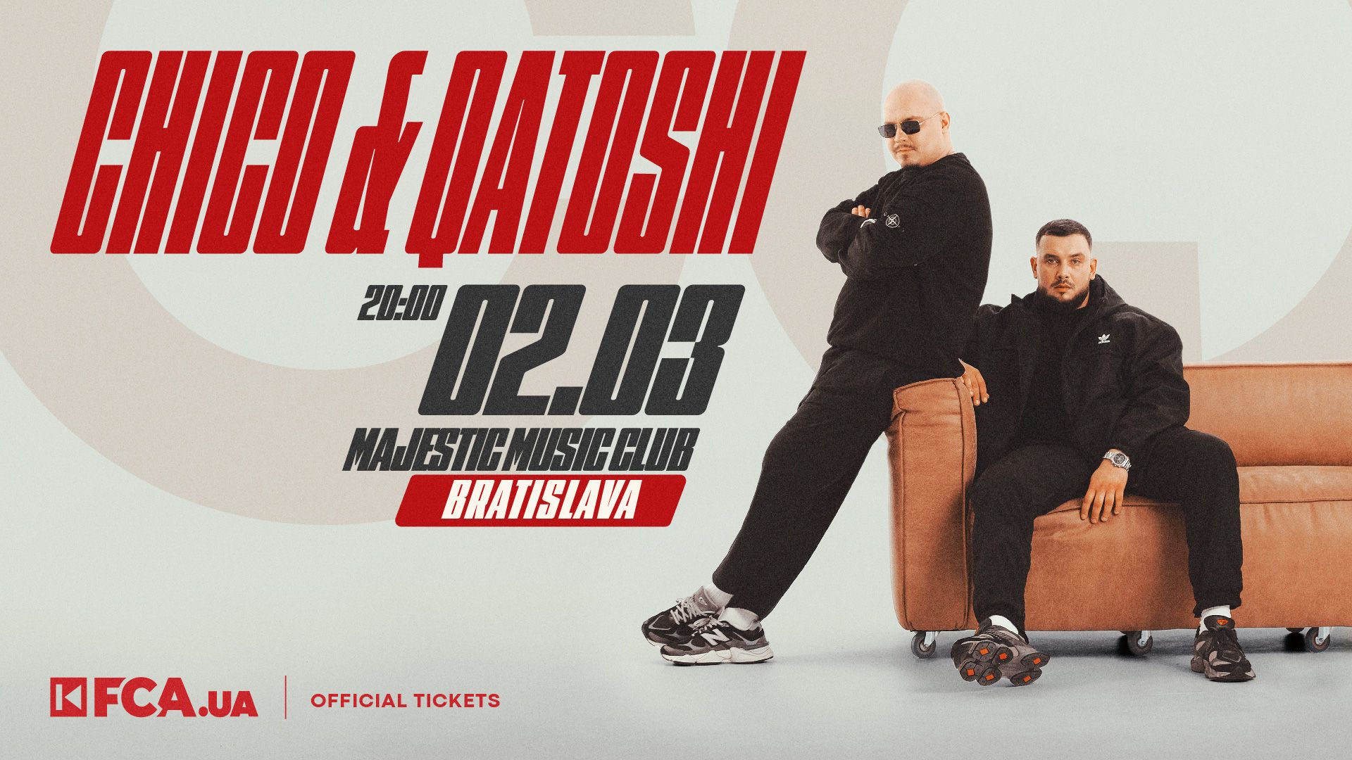 ❤️‍🔥 CHICO & QATOSHI у Братиславі 02.03.2026