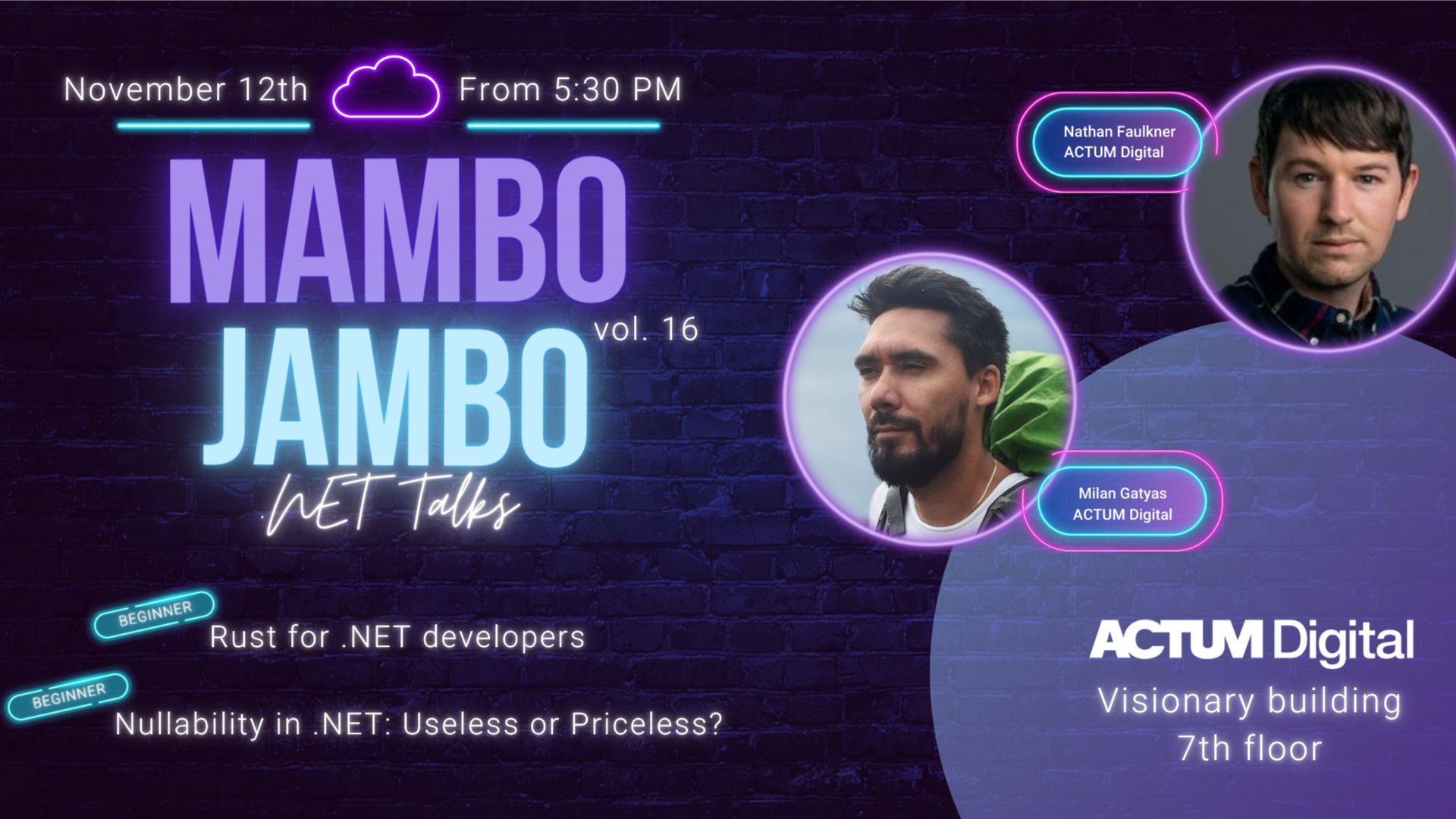 Mambo Jambo Tech Talks vol.16 - .NET Talks