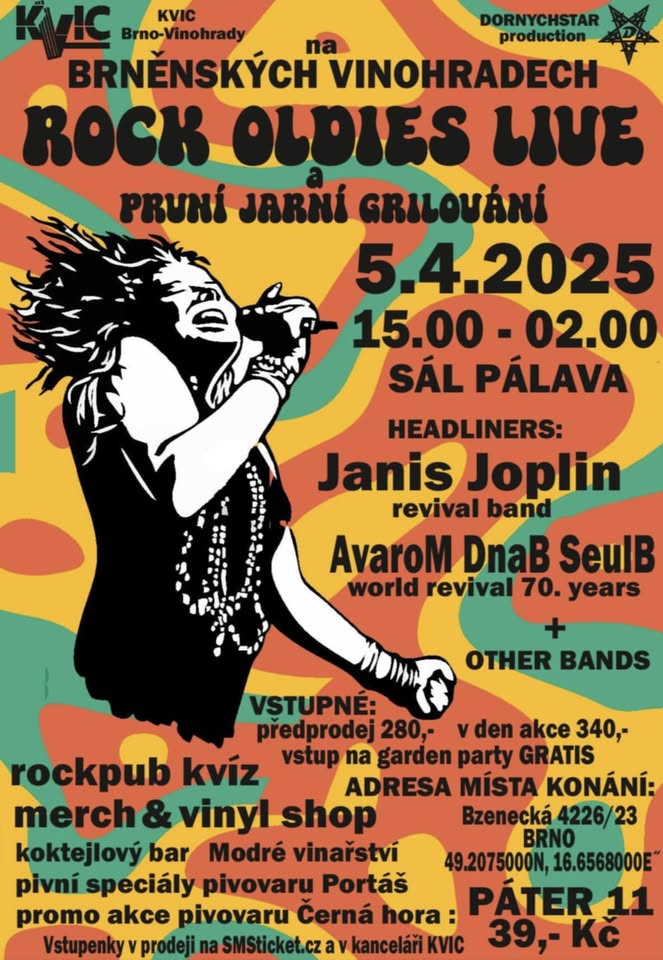 Rock Oldies Live & Jarní Grilování na Vinohradech