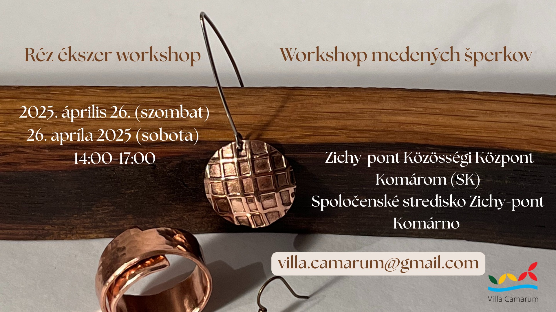 Réz ékszer workshop / Workshop medených šperkov