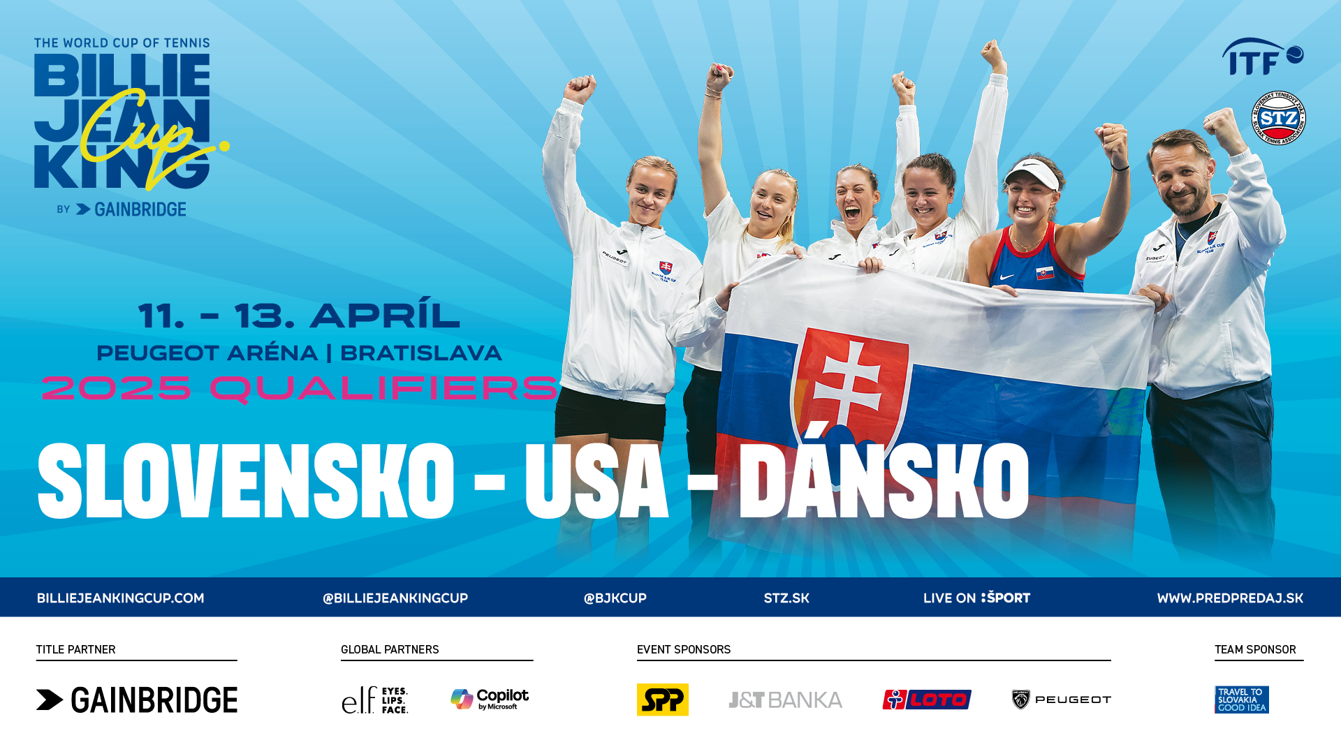 BILLIE JEAN KING CUP KVALIFIKÁCIA: SLOVENSKO - USA - DÁNSKO