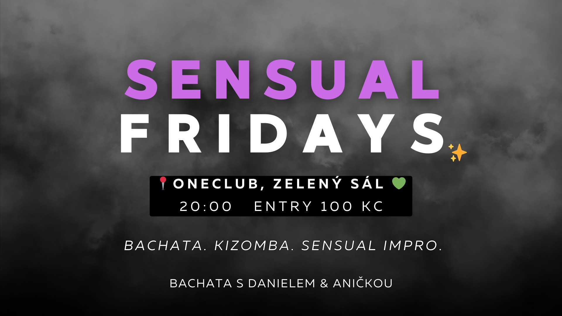 SENSUAL FRIDAY ✨ OneClub, nová pravidelná party 1. a 3. pátek v měsíci