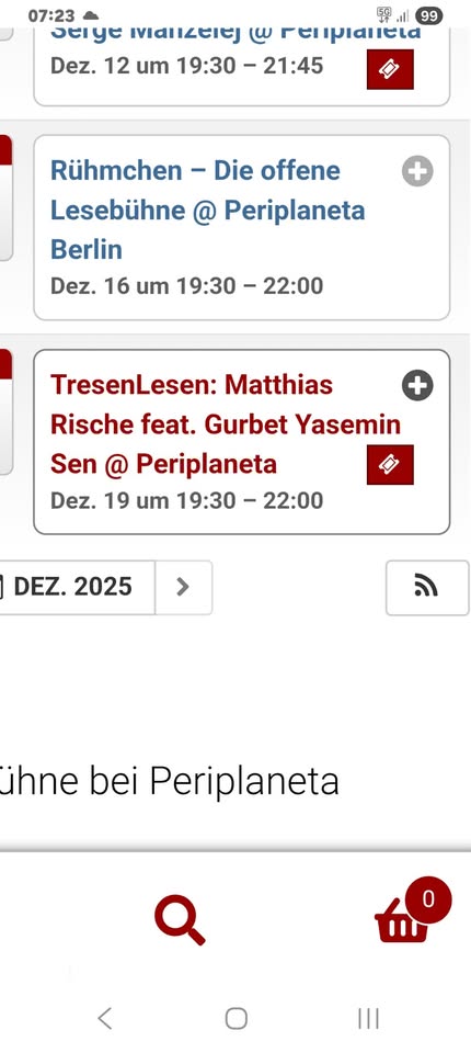 Tresenlesen bei Periplaneta
