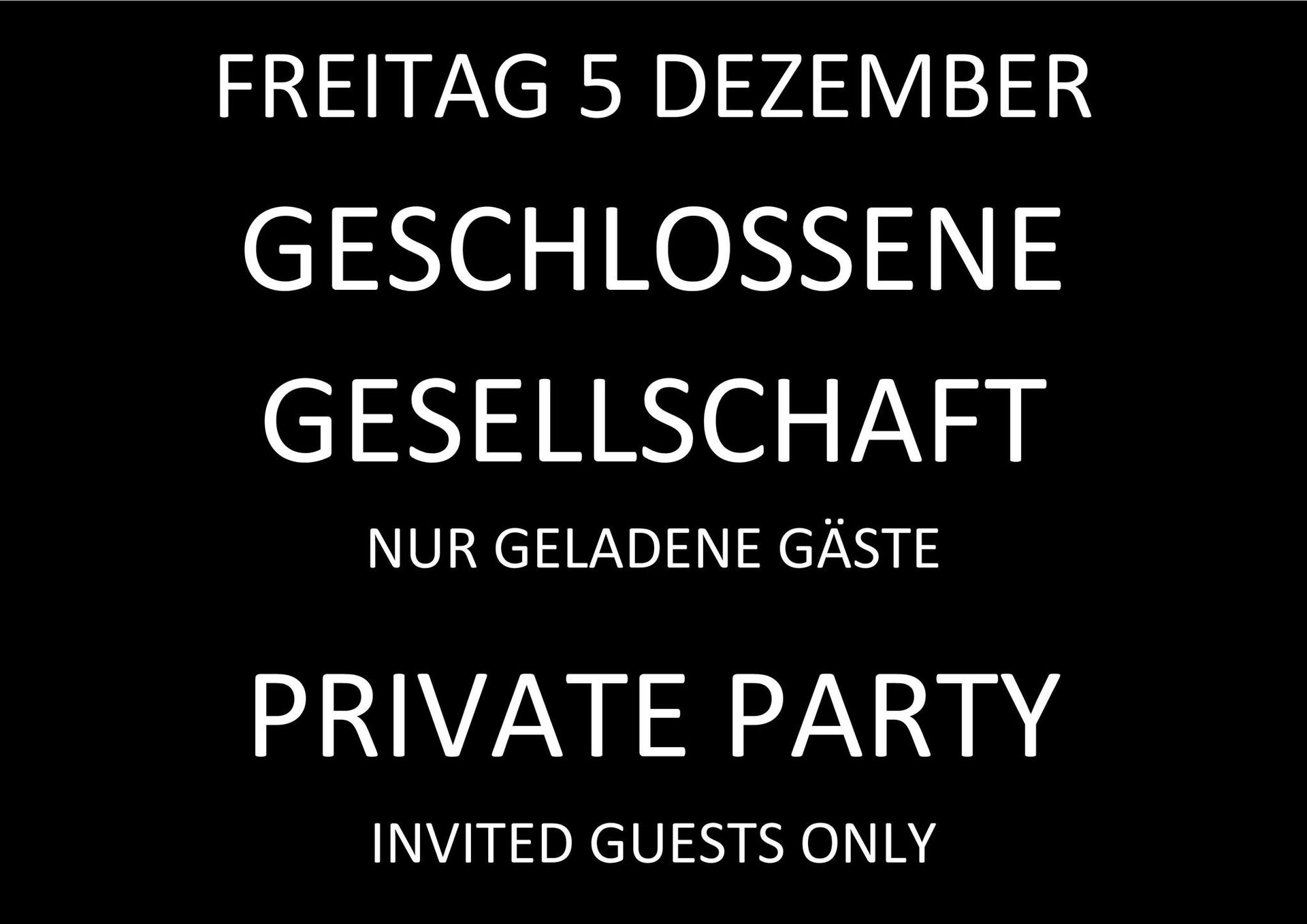geschlossene  Gesellschaft