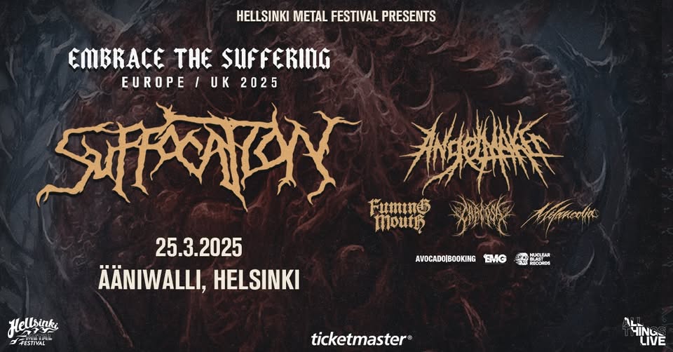 Suffocation - 25.3.2025 Ääniwalli, Helsinki