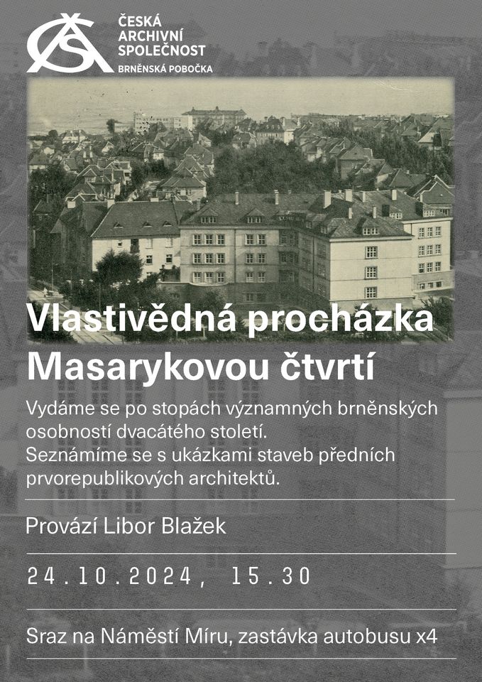 Vlastivědná procházka Masarykovou čtvrtí