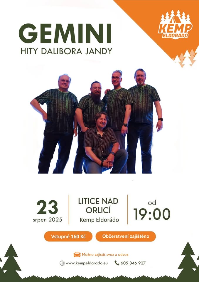 Večerní letní koncert v kempu Eldorádo.