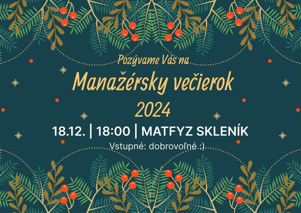 Manažérsky večierok 2024 FMFI
