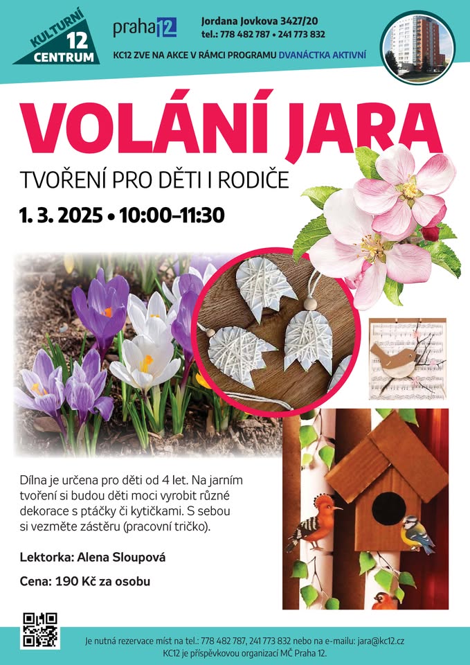 VOLÁNÍ JARA - tvoření pro rodiče a děti