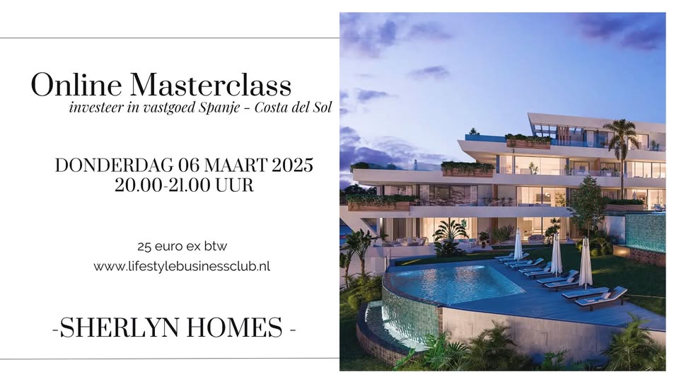 Online Masterclass - investeer in vastgoed Costa del Sol