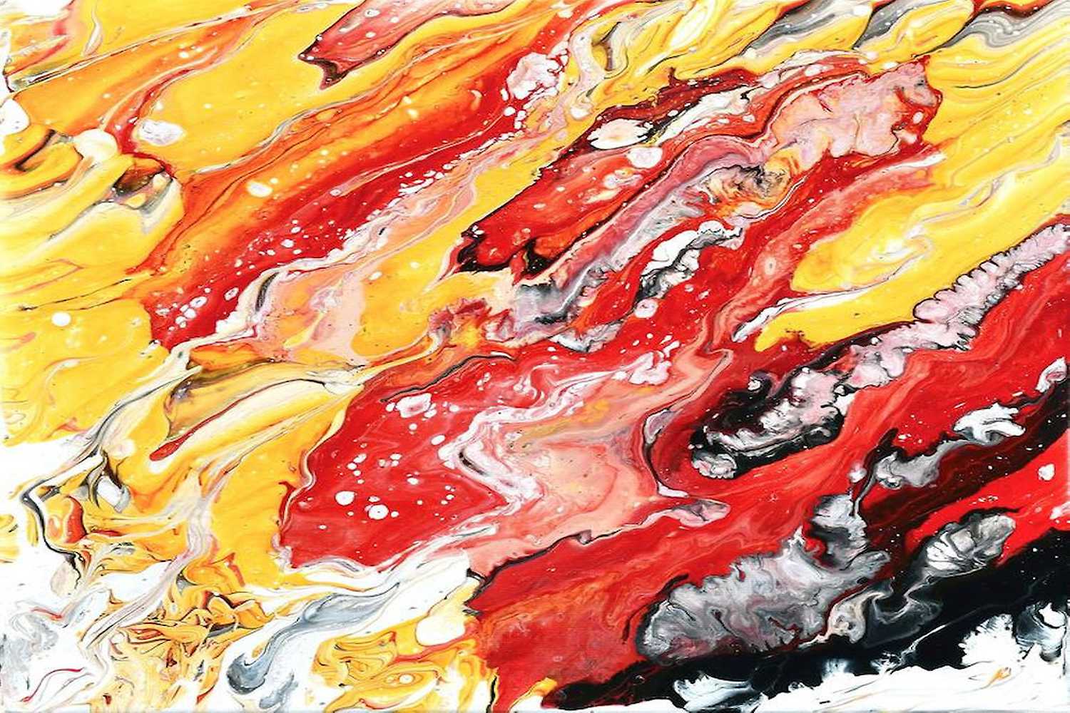 Pouring art techniques