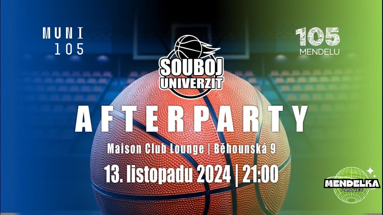 Officiálni afterparty po basketbalovém utkání MUNI vs MENDELU