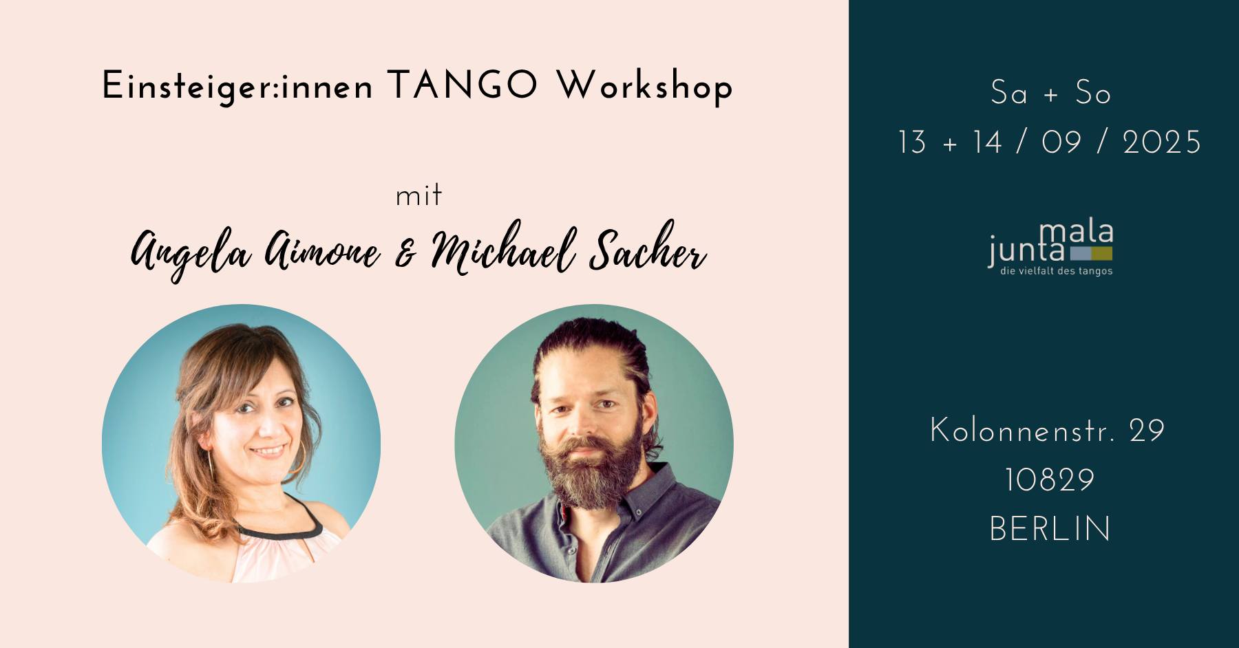 Tango Einsteiger*innen Workshop mit Angela Aimone & Michael Sacher