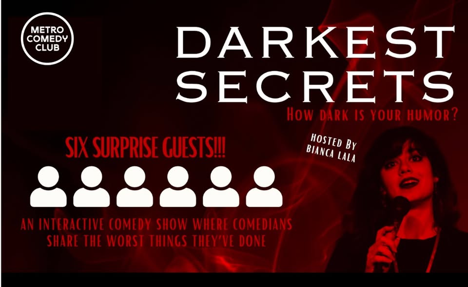 Dark Comedy Show in English - Comedians sharing their darkest secrets!