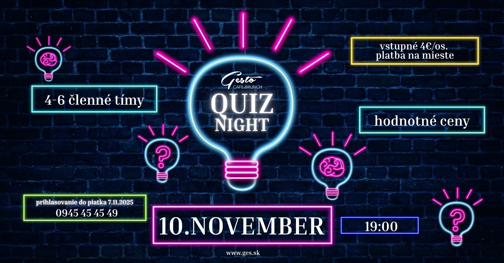 GESTO QUIZ NIGHT @GESTO cafe&brunch