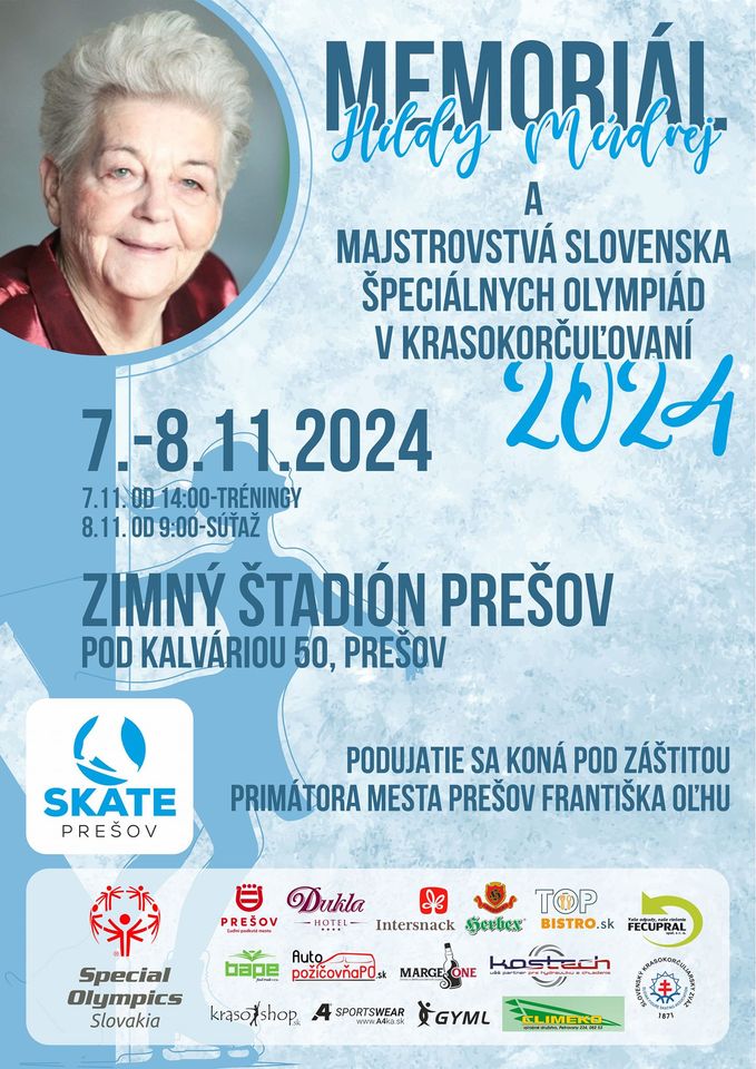 Memoriál Hildy Múdrej 2024 a Majstrovstvá Slovenska Špeciálnych olympiád v krasokorčuľovaní