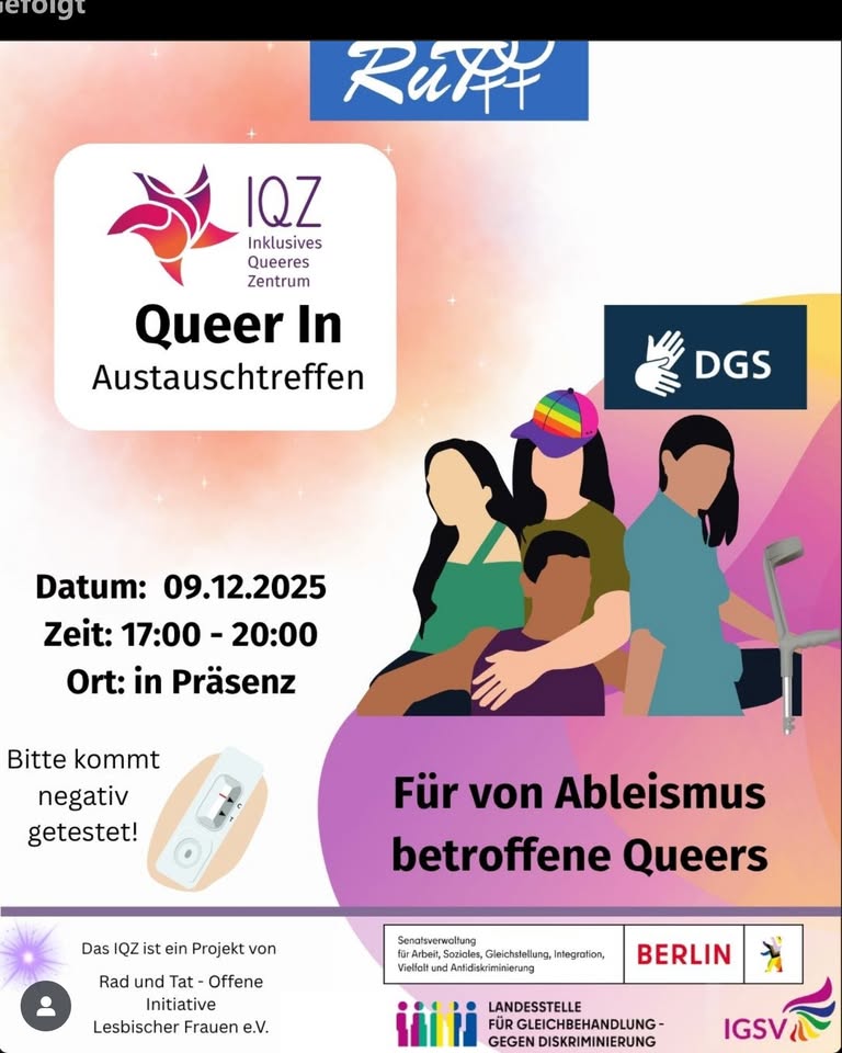 IQZ: Queer In – in Präsenz! Mit Steph und Hilkje