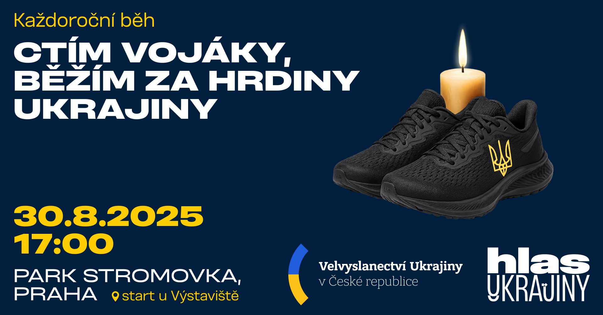 Забіг «Шаную Воїнів, біжу за Героїв України» в Празі / Běh „Ctím vojáky, běžím za hrdiny Ukrajiny“