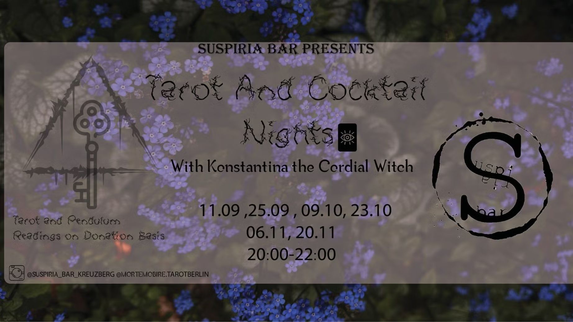 🥀 Tarot & Cocktail Night at Suspiria Bar