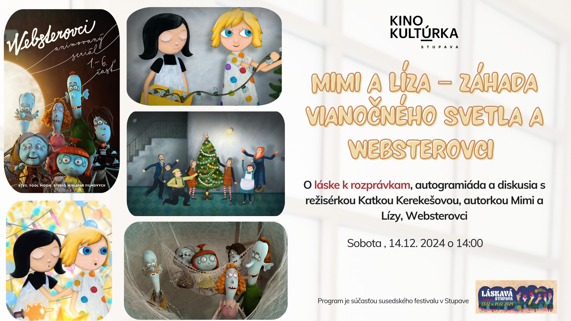 Láskavý kino program, diskusia a autogramiáda | v Kine KULTÚRKA Stupava