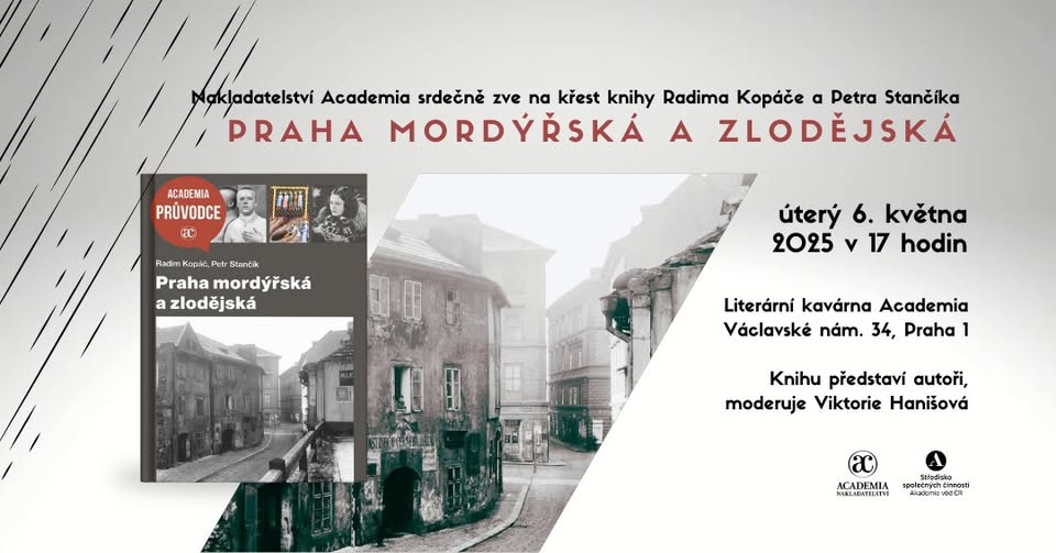 Křest knihy Praha mordýřská a zlodějská