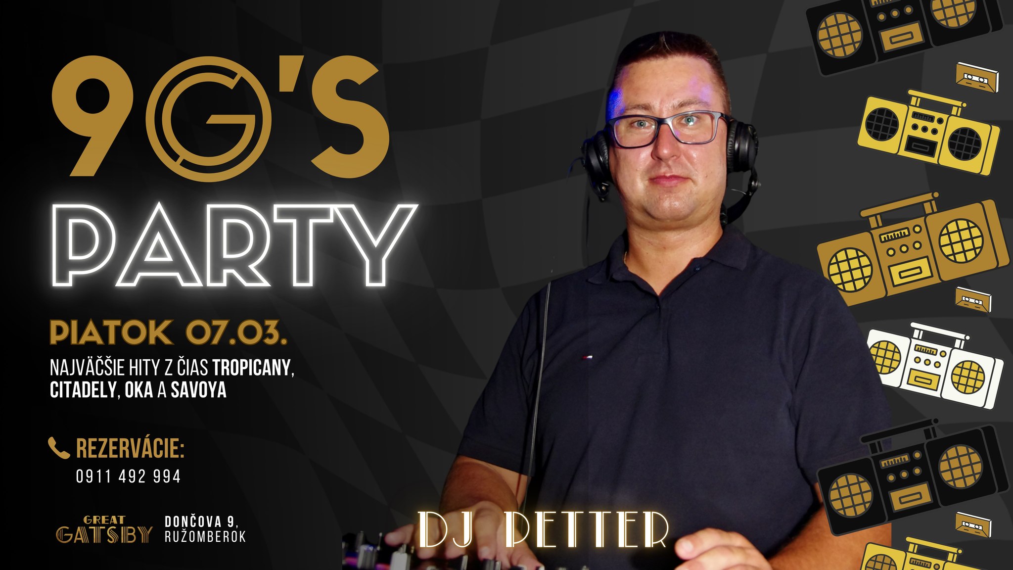 🎶 90'S DANCE PARTY S DJ PETTROM – Piatok 7. Marca 🎶