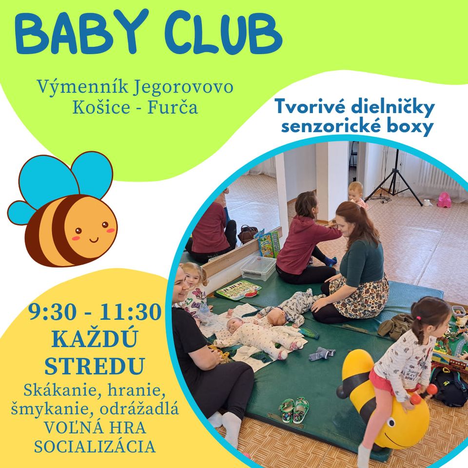 BABY CLUB- Výmenník Jegorovovo,  detičky 0-3+ rokov