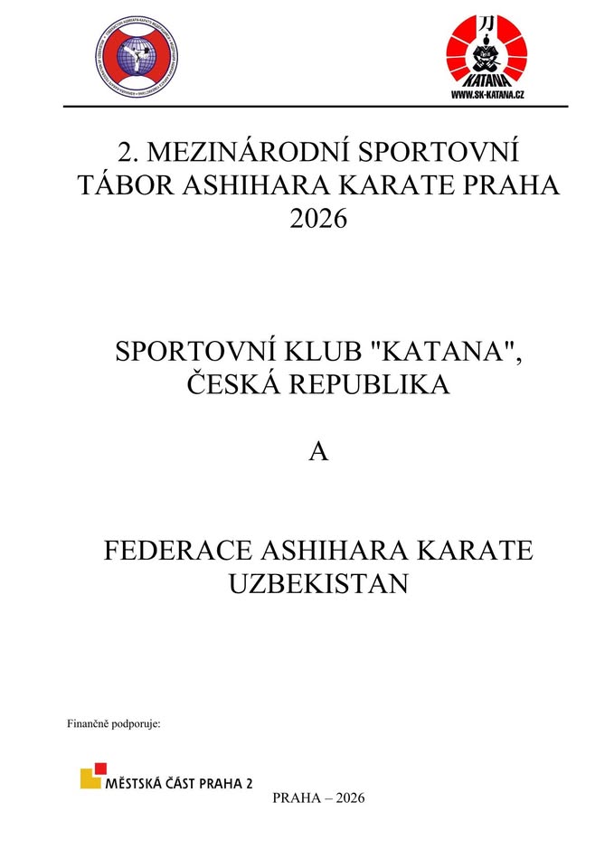 2. MEZINÁRODNÍ SPORTOVNÍ TÁBOR ASHIHARA KARATE PRAHA 2026