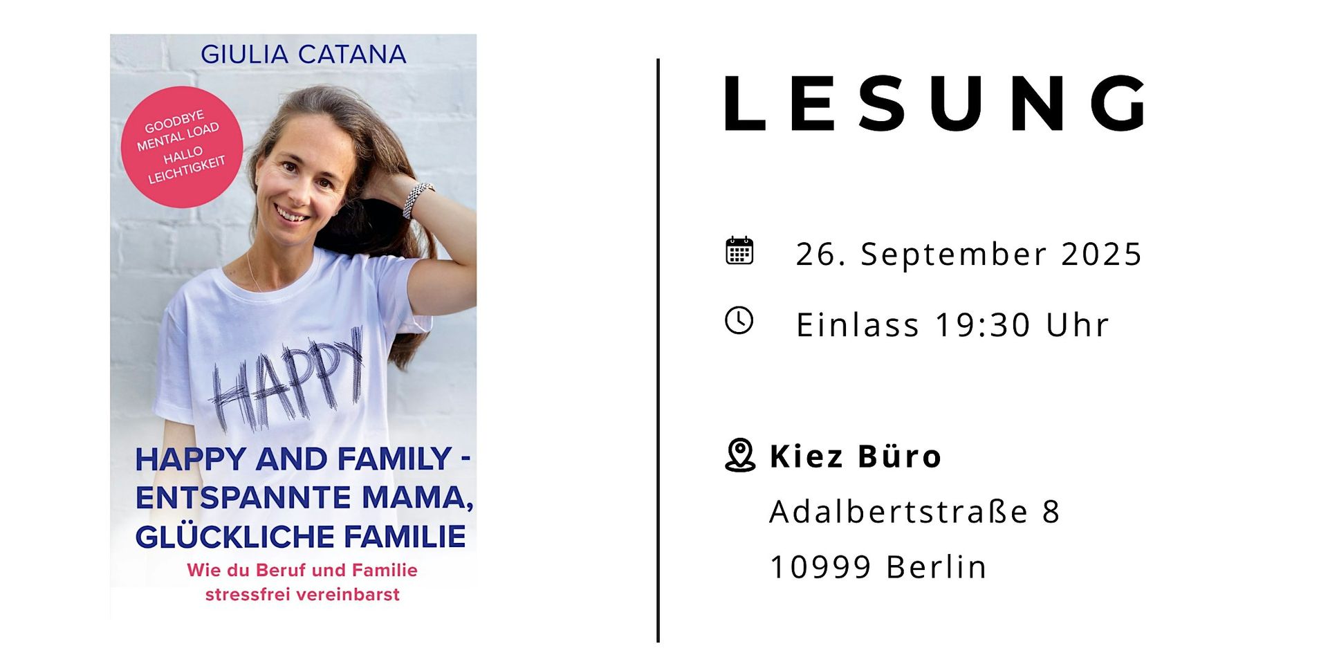 Lesung: Happy and Family - entspannte Mama, glückliche Familie