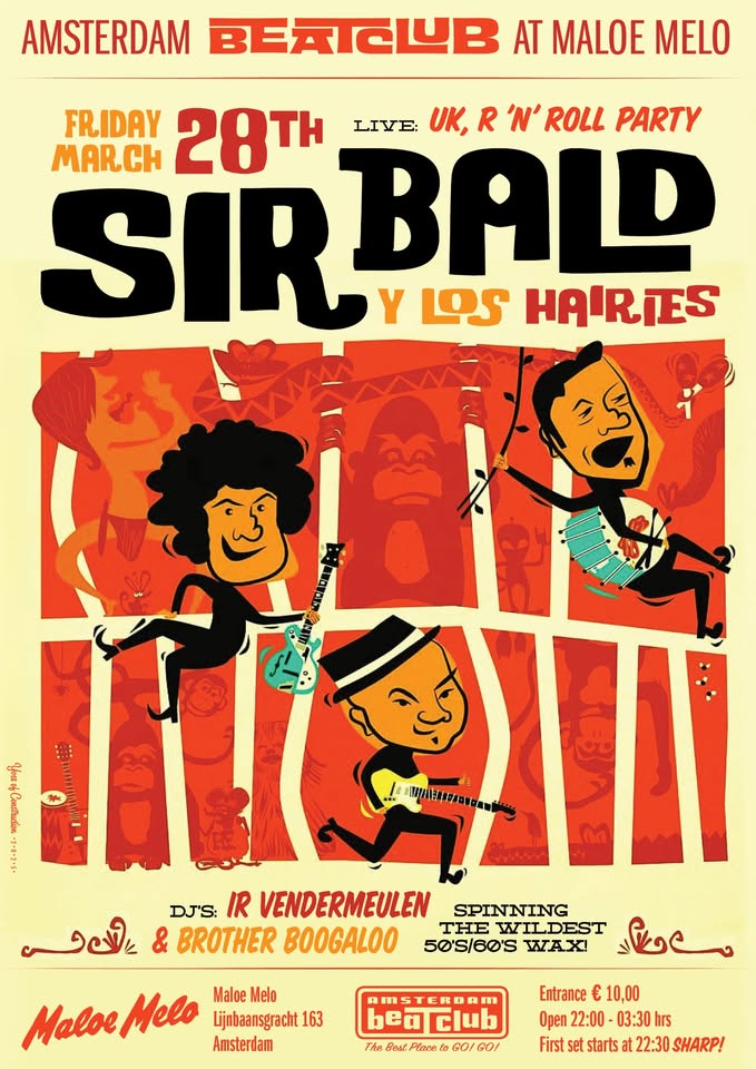 Amsterdam BeatClub, feat. Sir Bald y los Hairies (UK) & dj's!