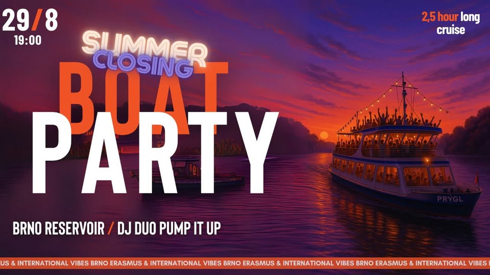 🚢 Boat party vol. 4: Summer Closing party x 29.8 x Brno reservoir