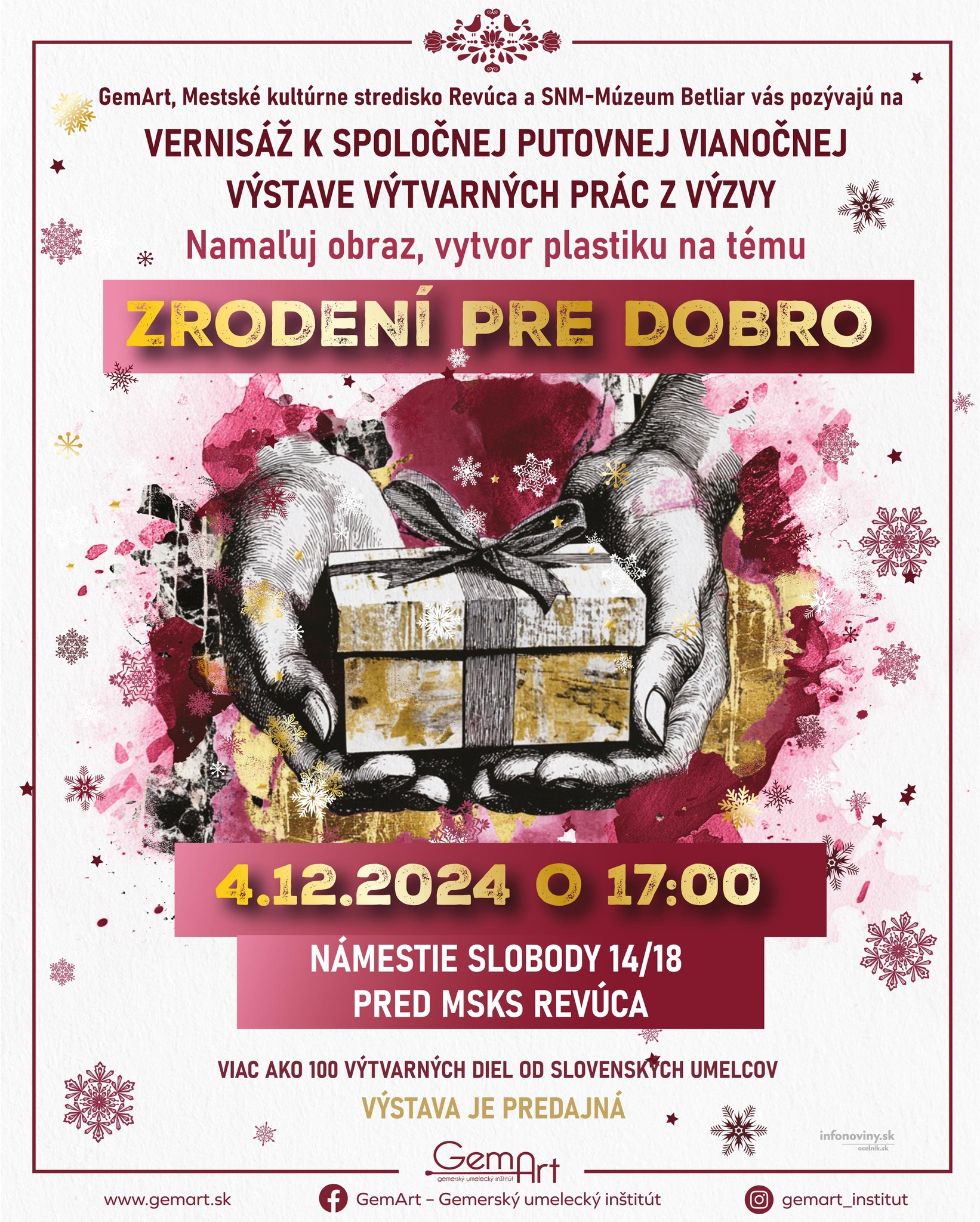 ZRODENÍ PRE DOBRO – vernisáž celoslovenskej výstavy