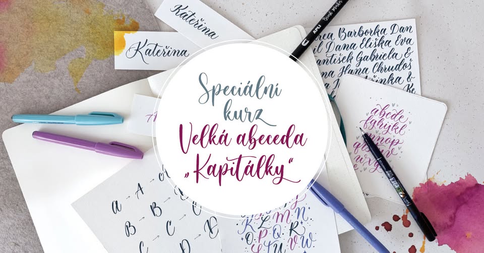 Kurz moderní kaligrafie – Kapitálky a jména 14.6. Louny